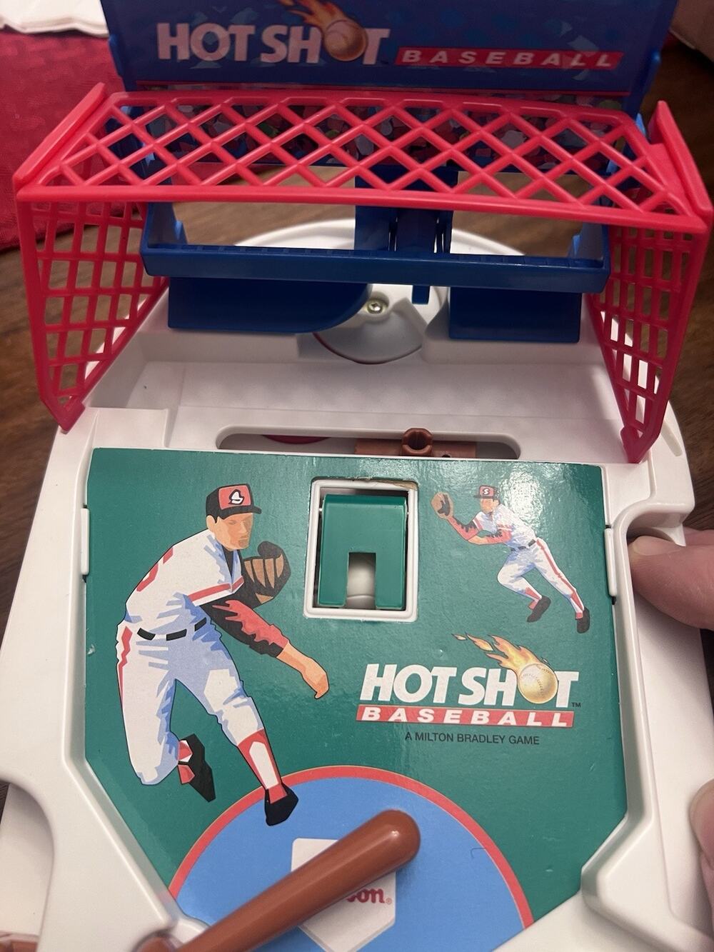 Vintage Milton Bradley Hot Shot Baseball Travel Game With Box Tested Works - Picture 5 of 7